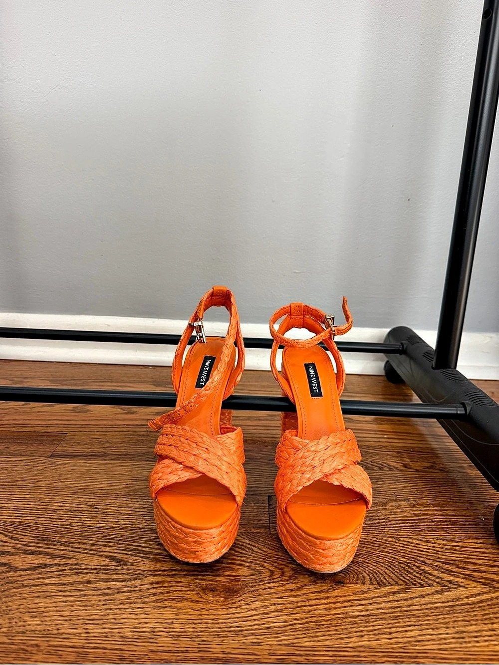 Worn Once Nine West Fefee Platform Heel Sandal Orange Heels
